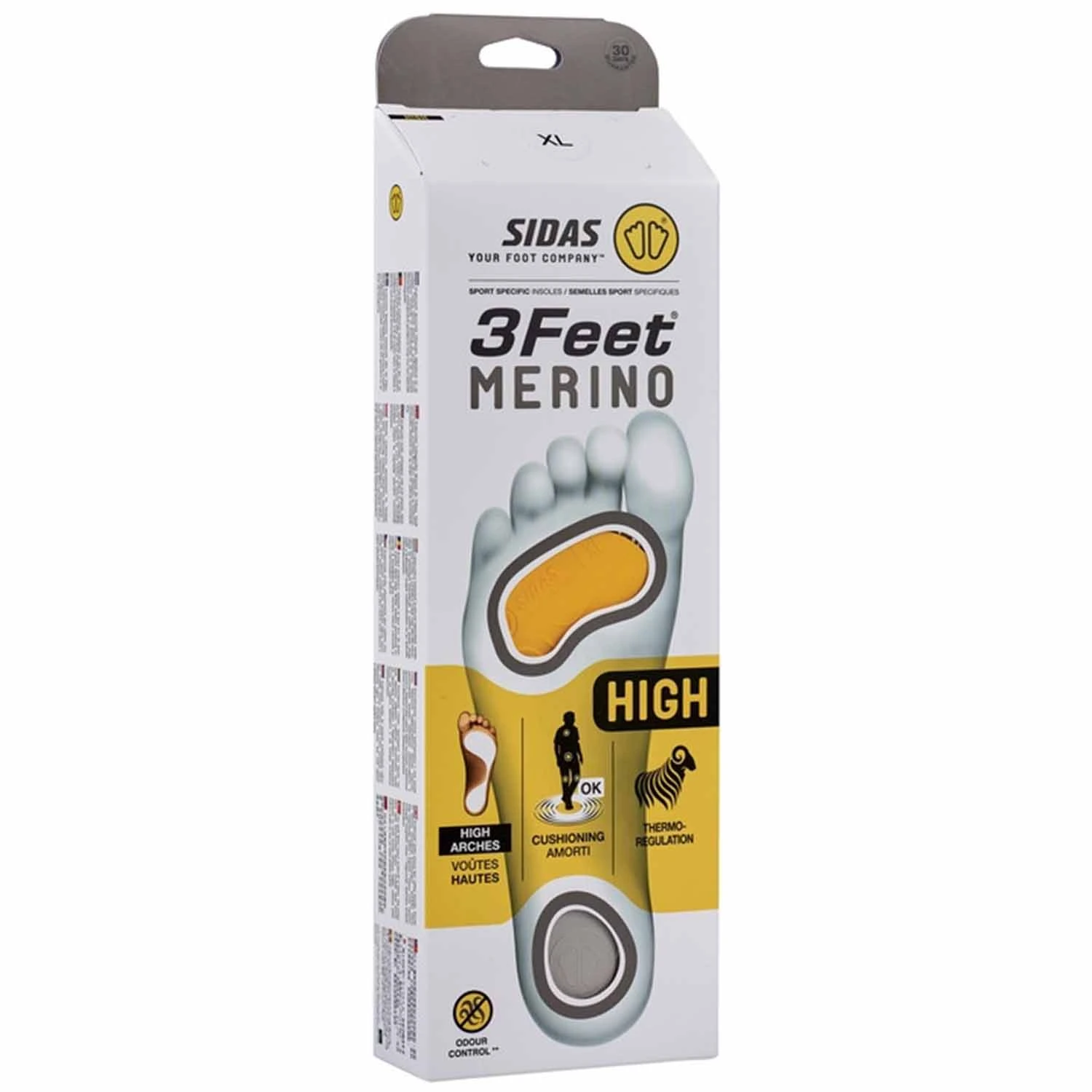 Sidas 3 Feet Merino High Orthotic Insole - Image 2