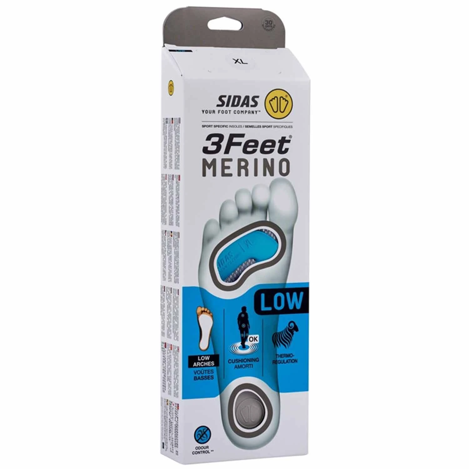 Sidas 3 Feet Merino Low Orthotic Insole - Image 2