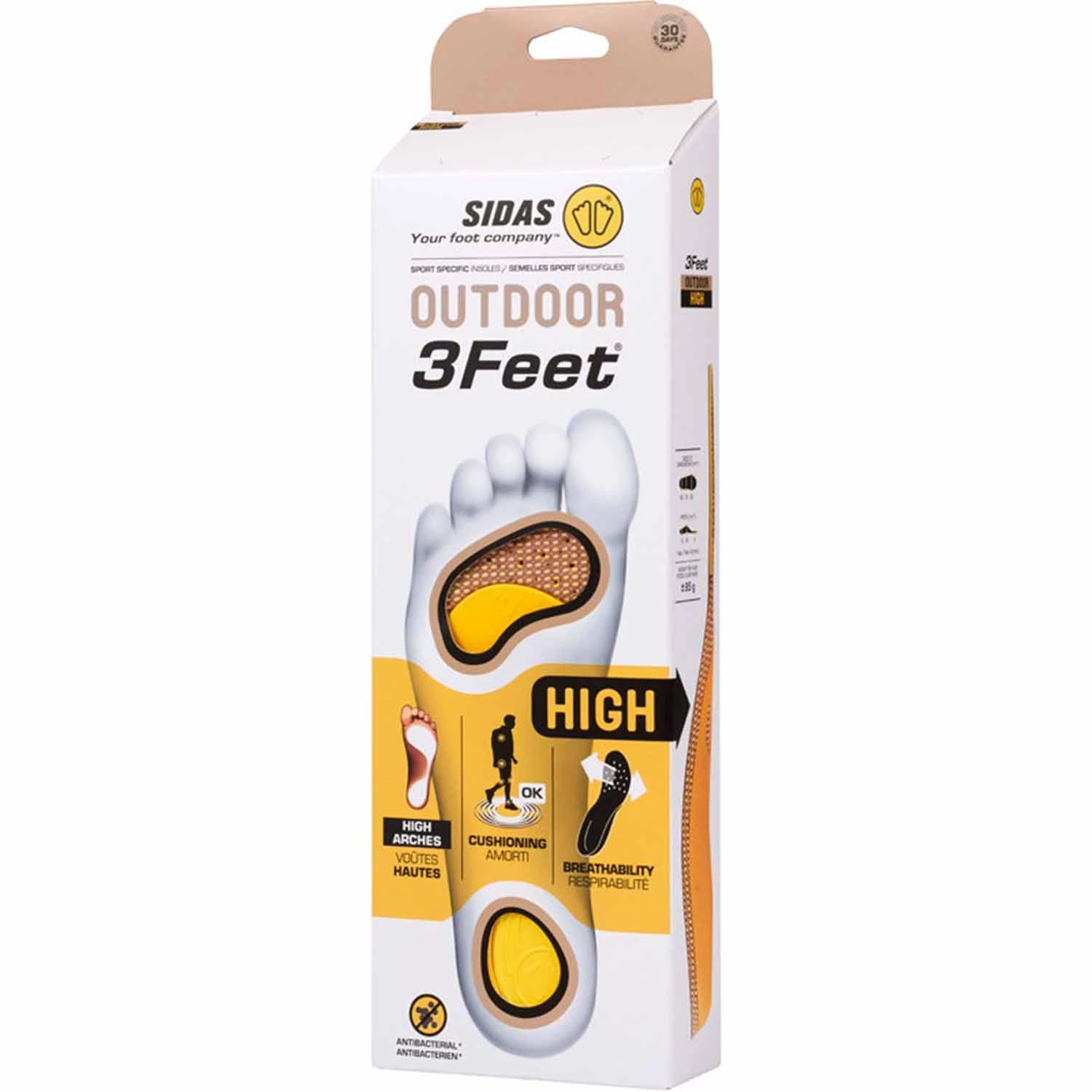Sidas 3Feet Outdoor High Orthotic Insole - Image 2
